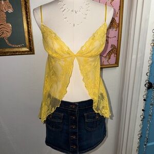 Victoria's Secret Yellow Lace Camisole